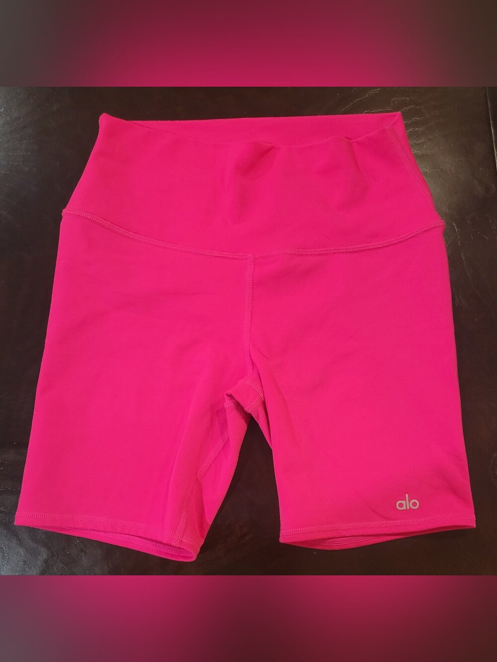 ALO Yoga High-Waist Bike Shorts in Hot Pink